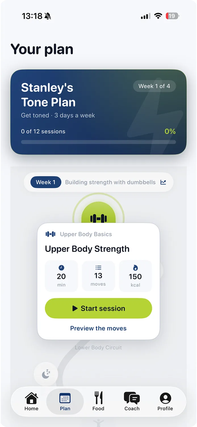 A mobile training plan