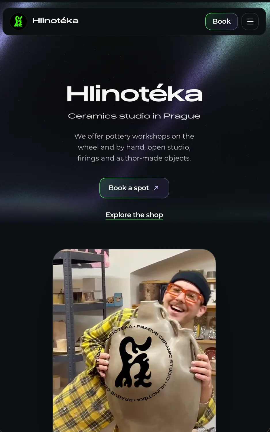 The same site on a phone