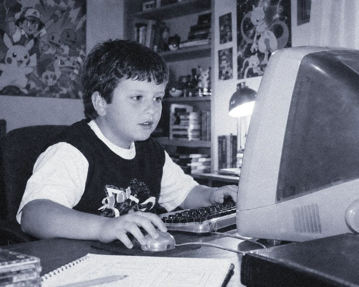 Me as a kid at the family computer