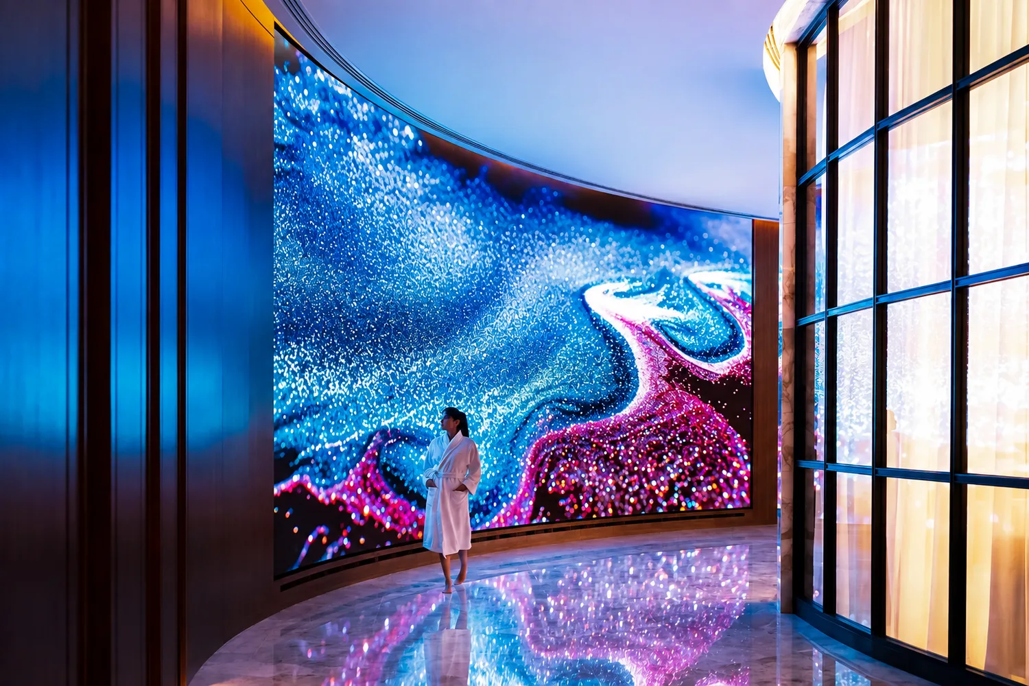 A Samsung LED video wall installation