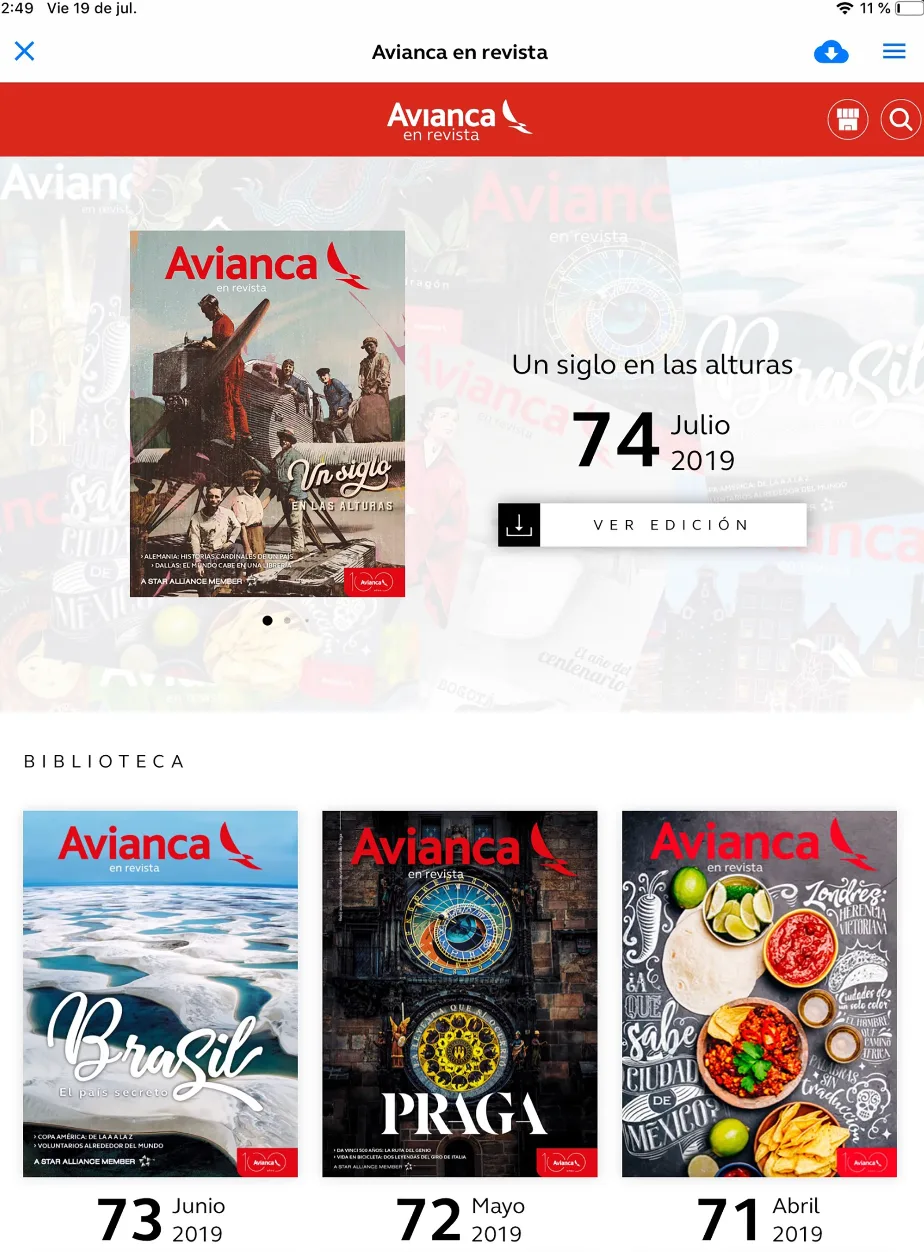 Avianca en revista digital library, with the Prague issue among them