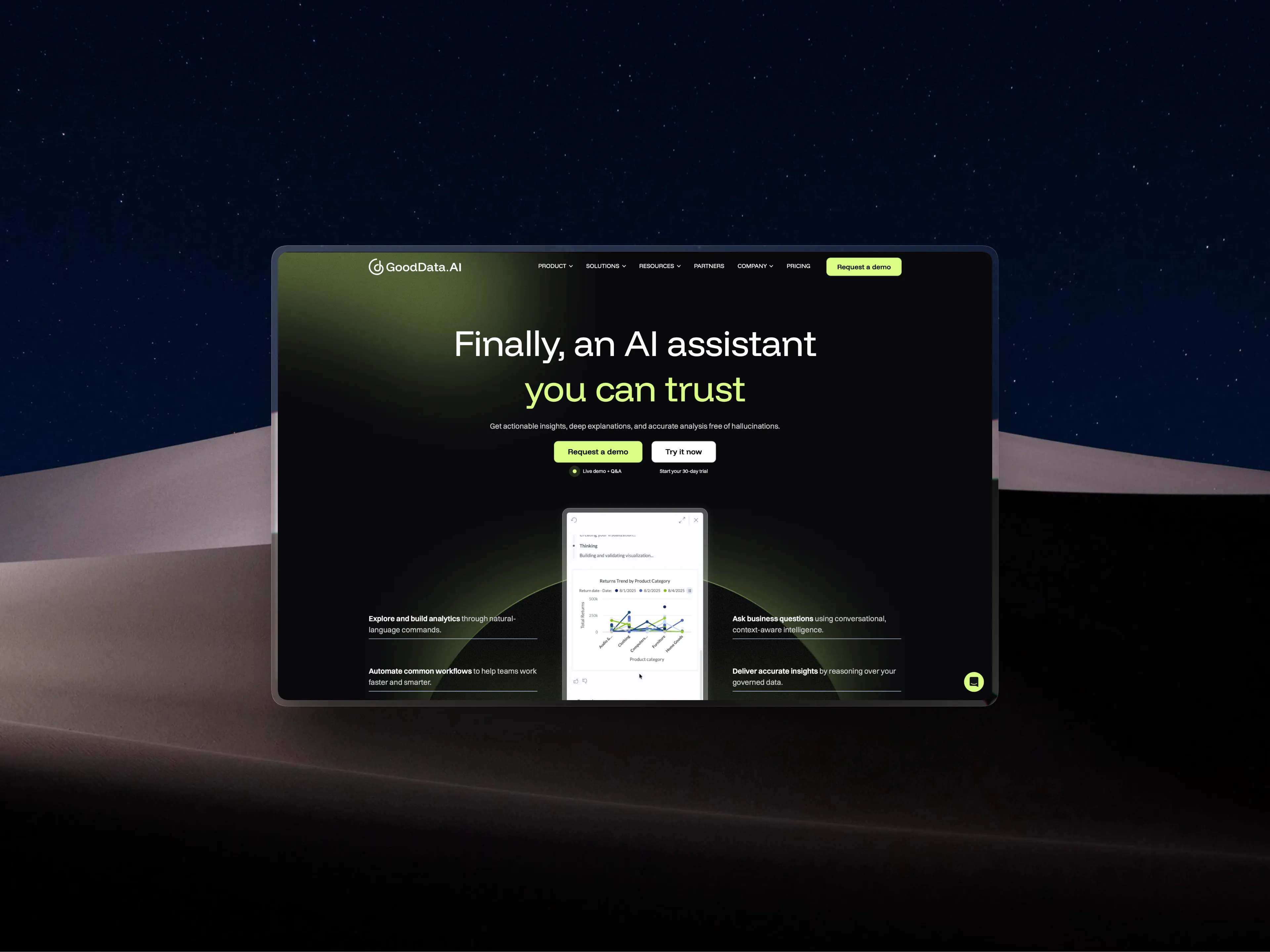 AI Assistant marketing landing page