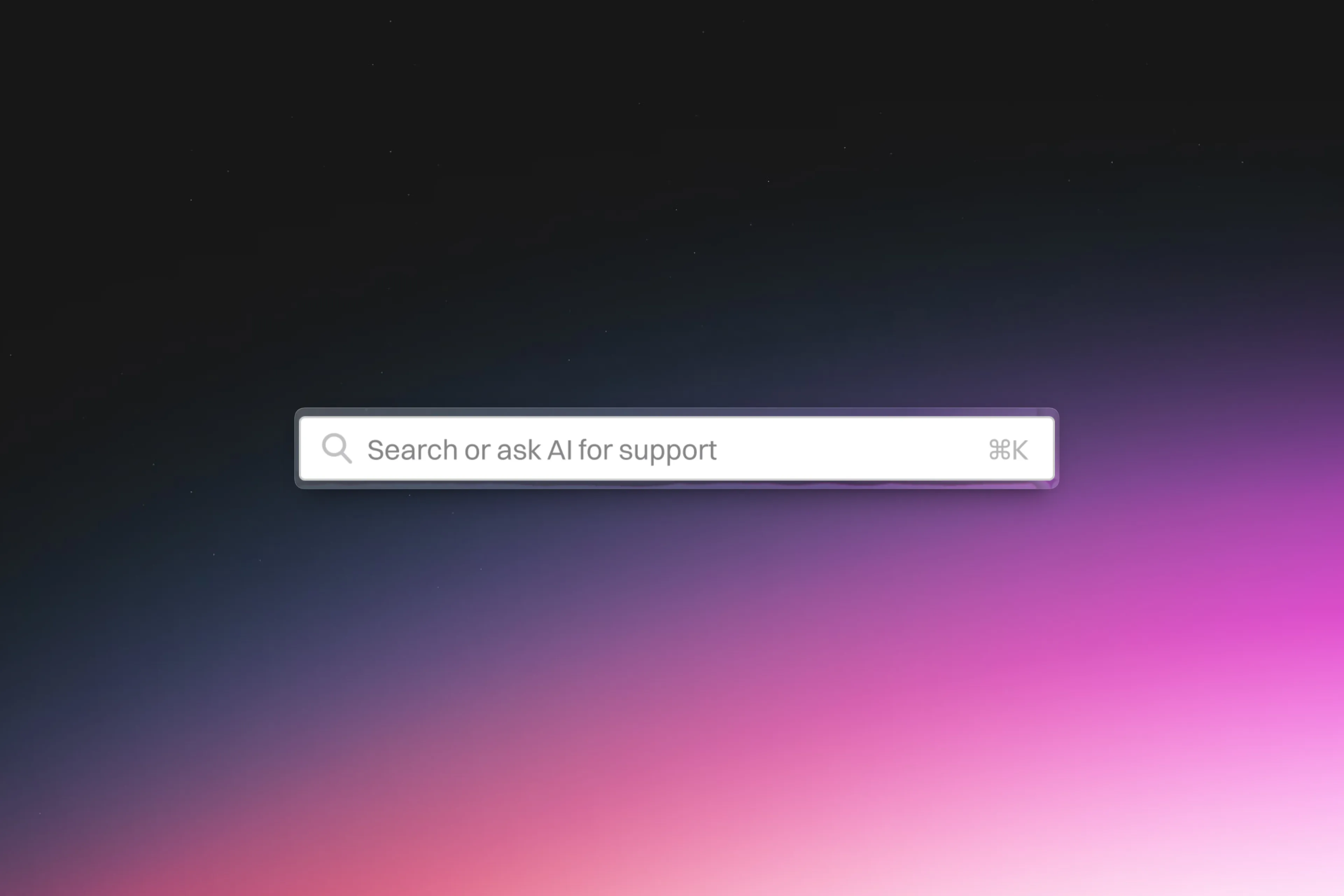 One entry point, search or ask, serving both intents.